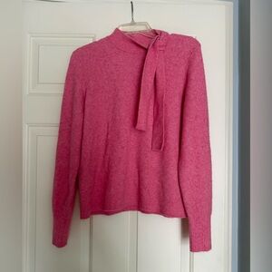 J. Crew Pink Cowl Neck Sweater with Bow